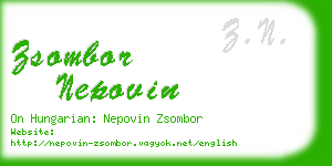 zsombor nepovin business card